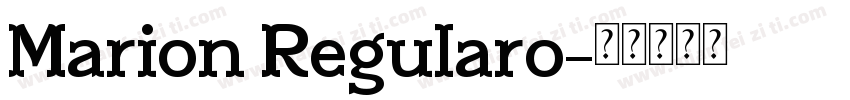 Marion Regularo字体转换